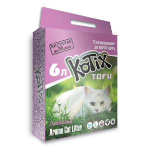 Наповнювач для котячого туалету Kotix Тофу Lavender Соєвий комкуючий 2.55 кг (6 л) (6972345440053) ТОП в Житомирі