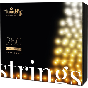 Світлодіодна Smart LED гірлянда Twinkly Strings AWW 250, BT+WiFi, Gen II, IP44, чорний кабель (TWS250GOP-BEU) в Житомирі