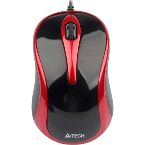 Компъютерная мышь A4Tech N-350-2 Black-Red V-TRACK USB лучшая модель в Житомире