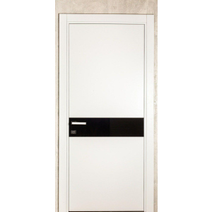 Межкомнатная дверь Gradius 600х2030 белая со вставкой лучшая модель в Житомире