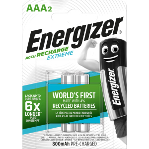 Акумулятор Energizer Extreme AAA 800 мАг 2 шт (7638900416862) ТОП в Житомирі