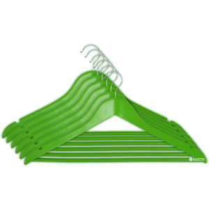 Набор вешалок для одежды Мій Дім EveryDay 44.5х23х1.2 см 6 шт Зеленая (RE05163G/6) ТОП в Житомирі