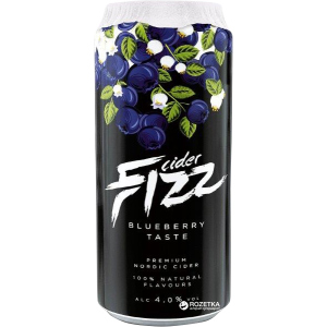 Упаковка сидру Fizz Blueberry 4% 0.5 л x 24 банки (4740098079309) краща модель в Житомирі