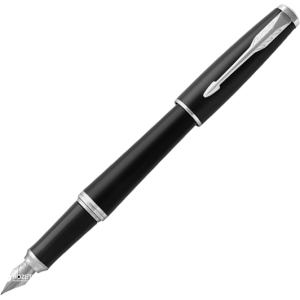 Ручка перова Parker Urban 17 Muted Black CT FP F Чорна Чорно-сріблястий корпус (30 111) ТОП в Житомирі