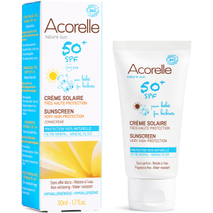 Солнцезащитный крем для лица Acorelle с эффектом тонирования SPF30 органический 50 мл (3700343046372)