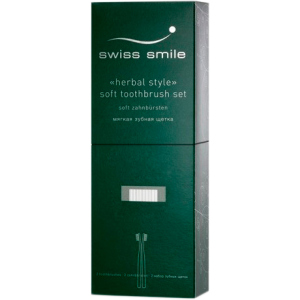 Зубные щетки супер-мягкие Swiss Smile Herbal Bliss Травяное наслаждение черного и зеленого цвета 2 шт (900-905) (7640131979078/7640131976046) в Житомире