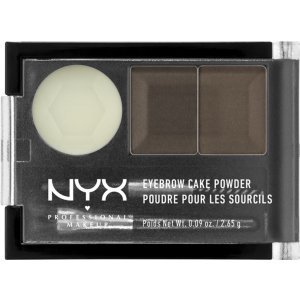 Тени и воск для бровей NYX Professional Makeup Eyebrow Cake Powder 02 Dark Brown/brown 2.64 г (800897123871) лучшая модель в Житомире