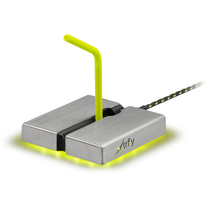 Держатель для кабеля Xtrfy B1 with 4 USB2.0 Grey-Yellow (XG-B1-LED) лучшая модель в Житомире