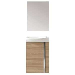 Комплект мебели ROYO Elegance 45 Pack с тумбой и умывальником 45 см + зеркало 45х60 см Sandy Walnut 122913 лучшая модель в Житомире